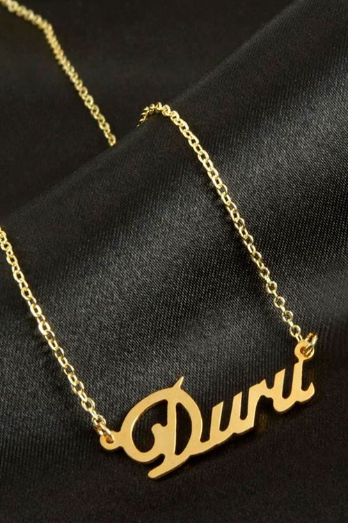 Duru isimli kolye (Kişiye Özel) - Sarı