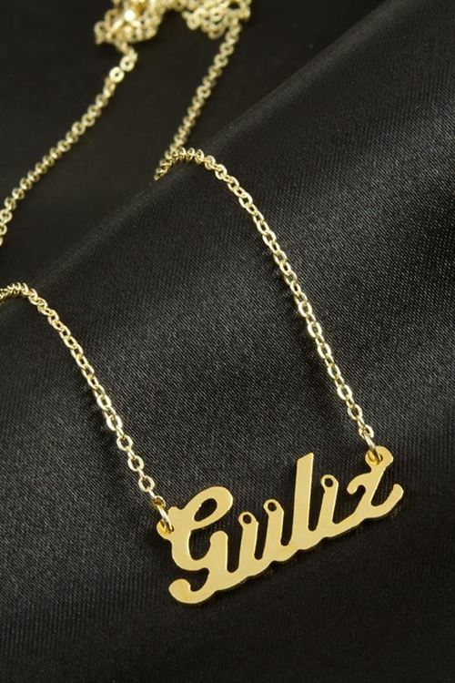 Güliz isimli kolye (Kişiye Özel) - Sarı