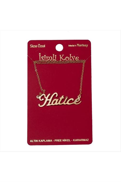 Hatice isimli kolye (Kişiye Özel) - Sarı