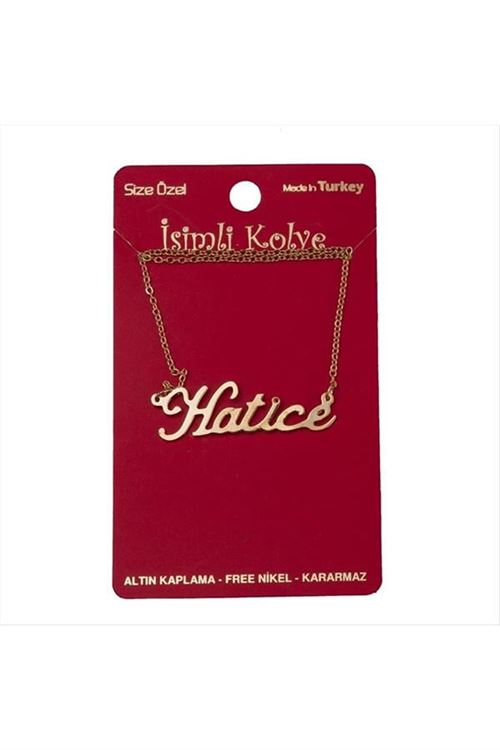Hatice isimli kolye (Kişiye Özel) - Sarı