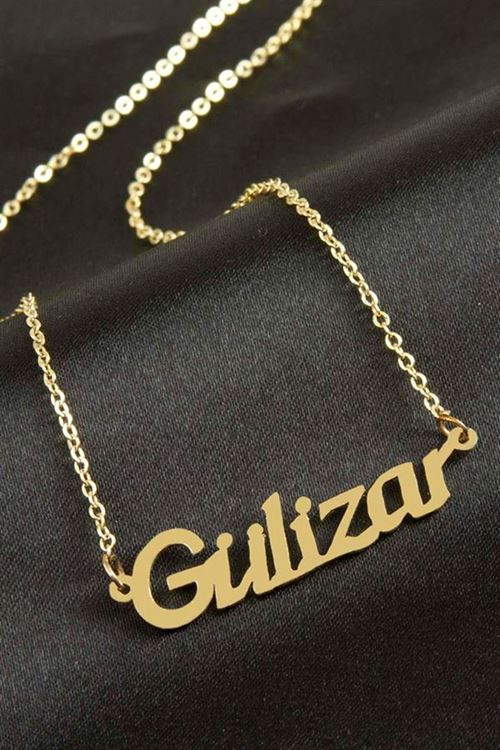 Gülizar isimli kolye (Kişiye Özel) - Sarı