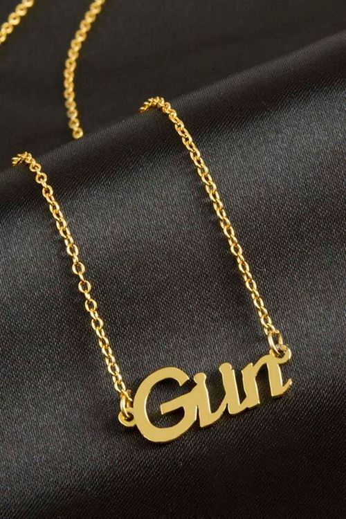 Gün isimli kolye (Kişiye Özel) - Sarı