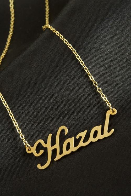Hazal isimli kolye (Kişiye Özel) - Sarı