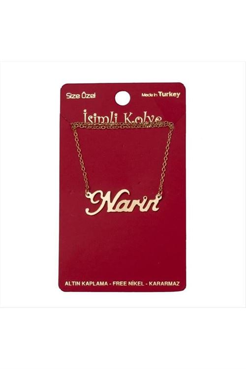 Narin isimli kolye (Kişiye Özel) - Sarı