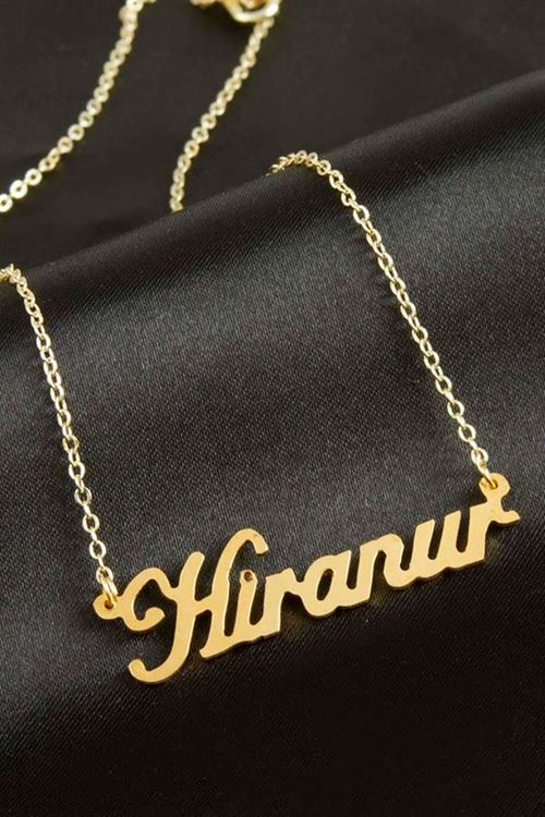 Hiranur isimli kolye (Kişiye Özel) - Sarı