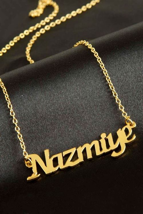 Nazmiye isimli kolye (Kişiye Özel) - Sarı