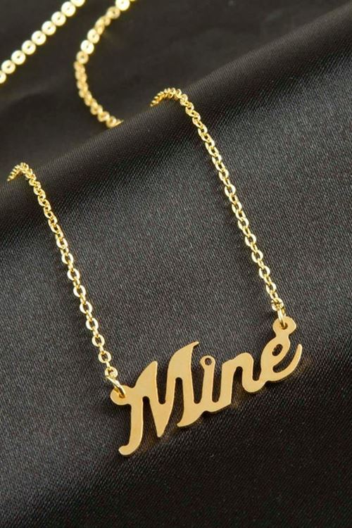 Mine isimli kolye (Kişiye Özel) - Sarı