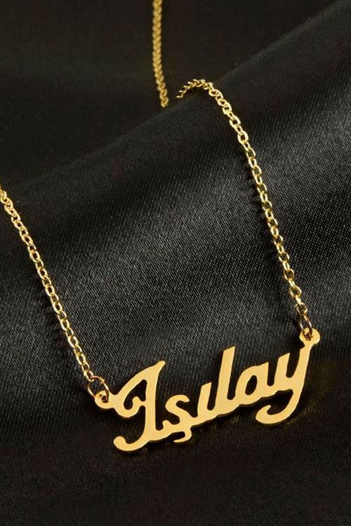 Işılay isimli kolye (Kişiye Özel) - Sarı