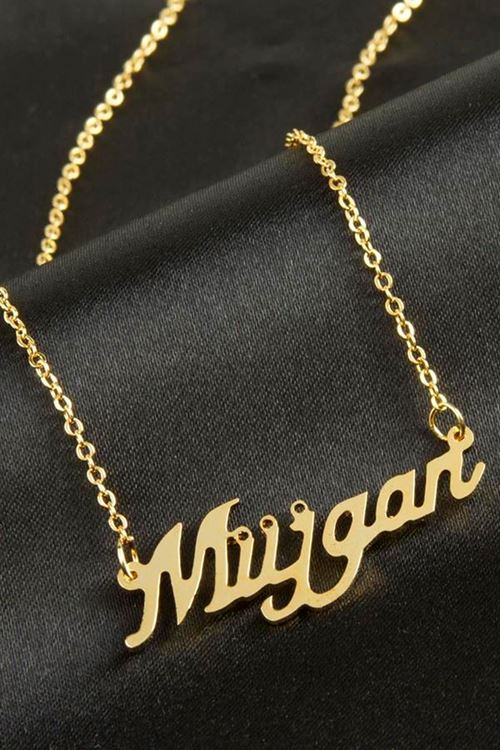 Müjgan isimli kolye (Kişiye Özel) - Sarı