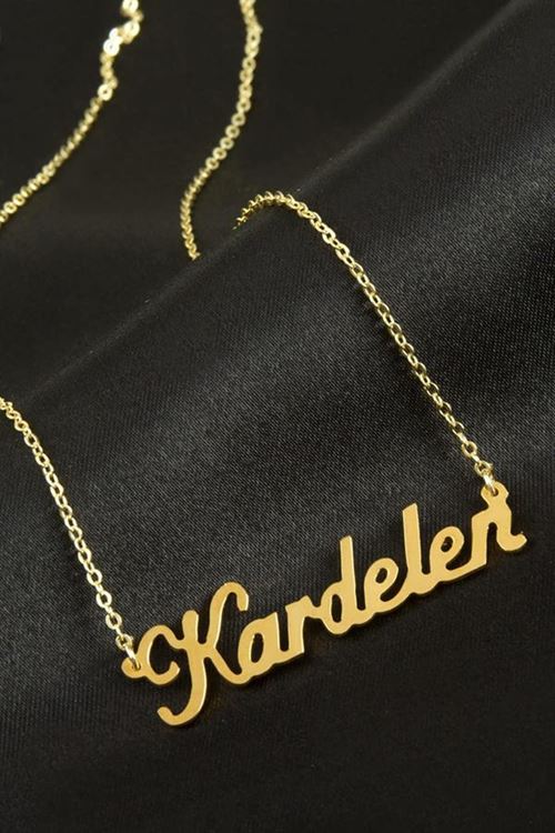 Kardelen isimli kolye (Kişiye Özel) - Sarı