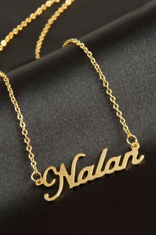 Nalan isimli kolye (Kişiye Özel) - Sarı