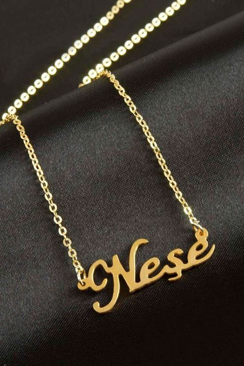 Neşe isimli kolye (Kişiye Özel) - Sarı