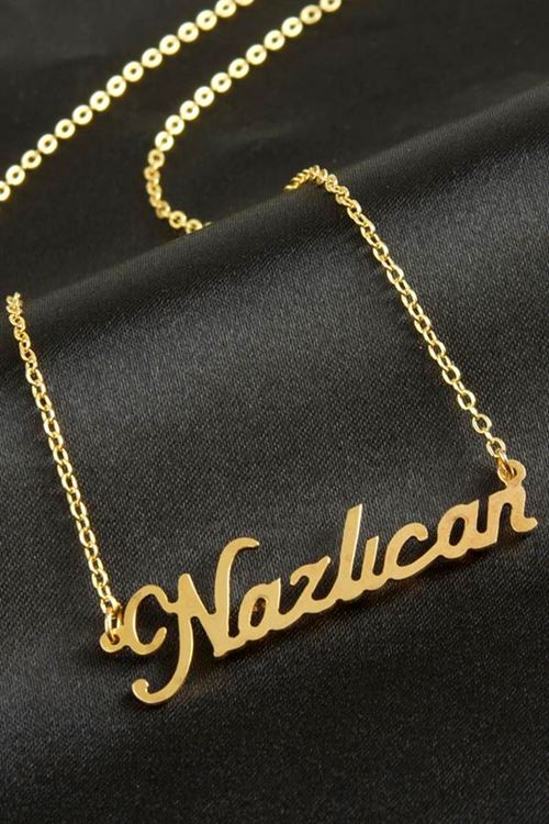 Nazlıcan isimli kolye (Kişiye Özel) - Sarı