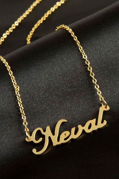 Neval isimli kolye (Kişiye Özel) - Sarı