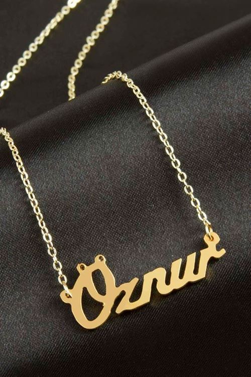 Öznur isimli kolye (Kişiye Özel) - Sarı