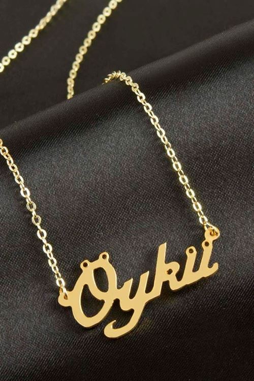 Öykü isimli kolye (Kişiye Özel) - Sarı