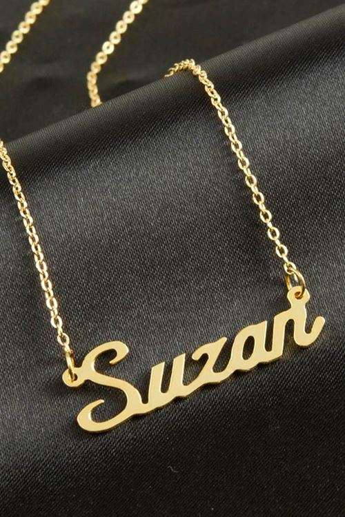 Suzan isimli kolye (Kişiye Özel) - Sarı