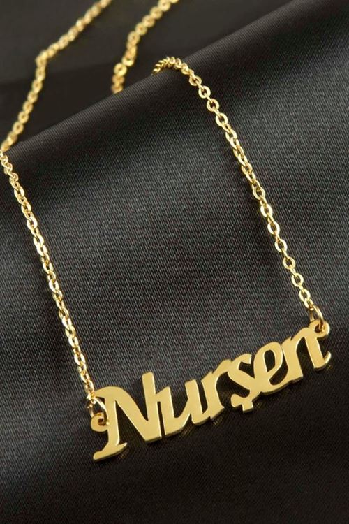 Nurşen isimli kolye (Kişiye Özel) - Sarı