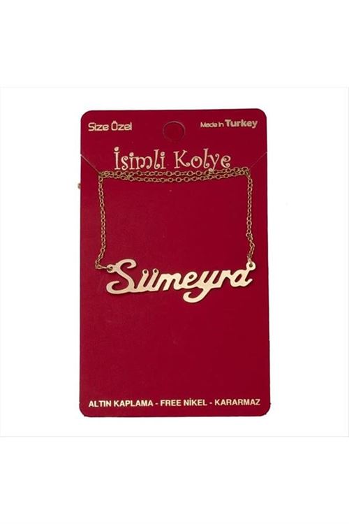 Sümeyra isimli kolye (Kişiye Özel) - Sarı