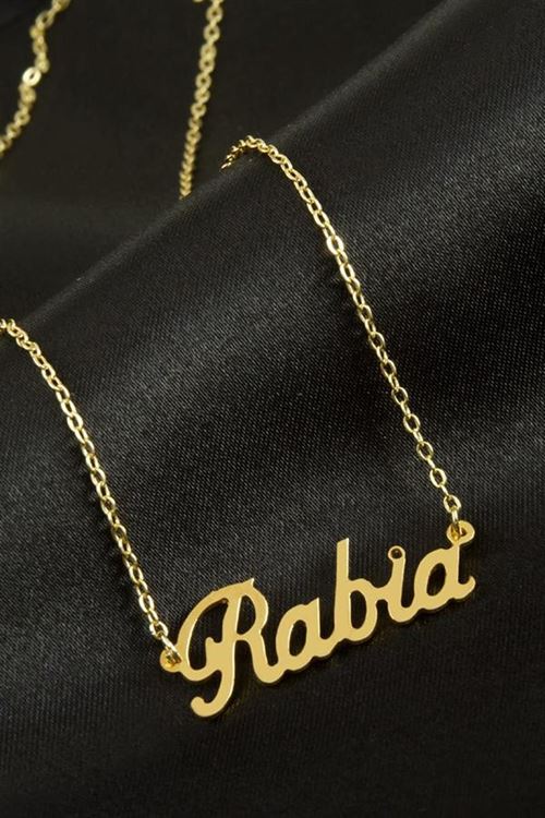 Rabia isimli kolye (Kişiye Özel) - Sarı
