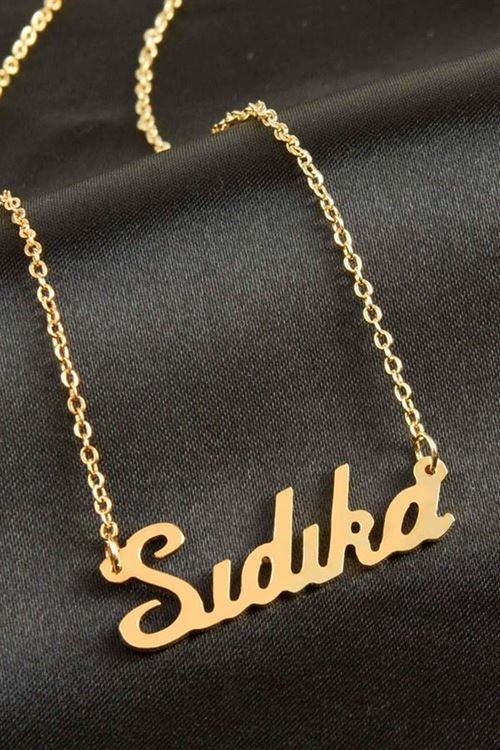 Sıdıka isimli kolye (Kişiye Özel) - Sarı