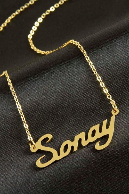 Sonay isimli kolye (Kişiye Özel) - Sarı