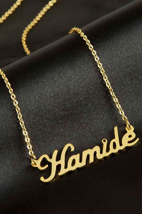 Hamide isimli kolye (Kişiye Özel) - Sarı