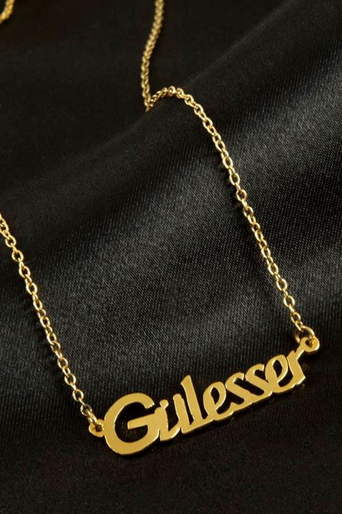 Gülesser isimli kolye (Kişiye Özel) - Sarı