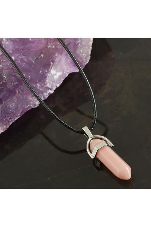 Kuvars Point Kolye - Pembe