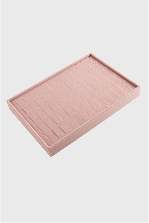 Dikey Anfora Kumaş Batırmalı Yüzük Tablası - Pembe