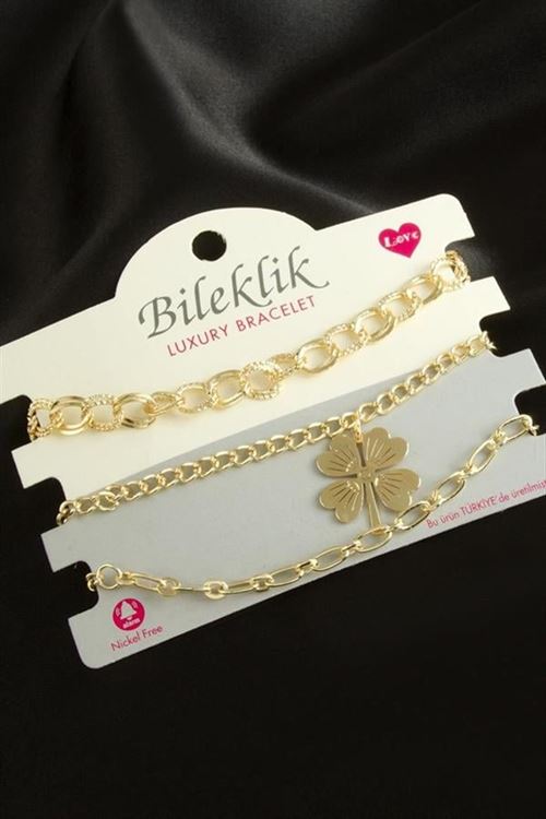 Karışık Trend Zincir Bileklik - Gümüş Rengi