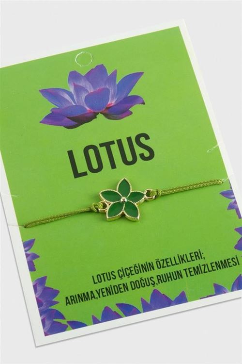 Lotus Karakteri İp Bileklik - Karışık Renk 1