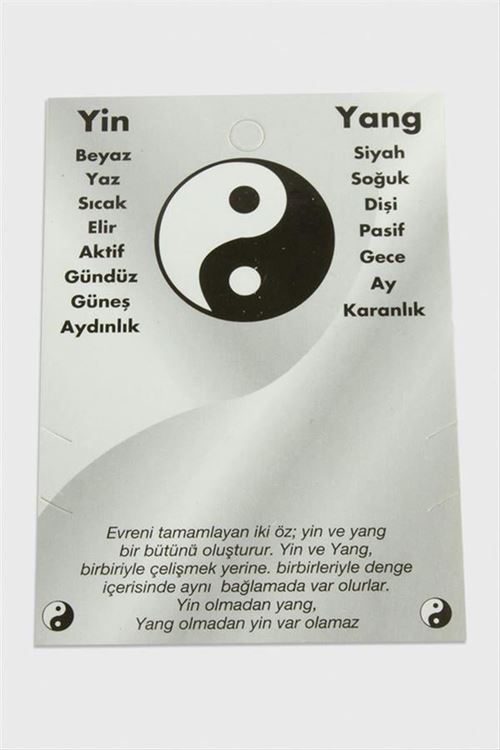 2'li Yin Yang Bileklik Kartı - Beyaz