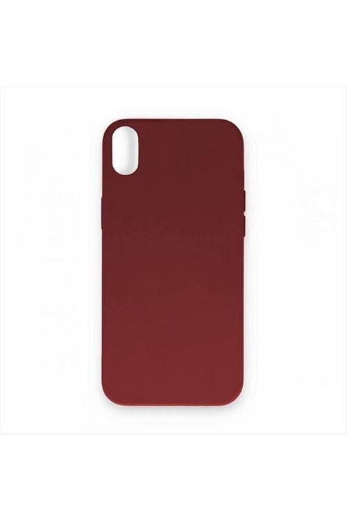 iPhone 7/8G Kadife Kaplı Lüx Lansman Silikon Kılıf - Bordo