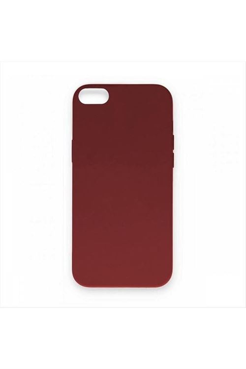 iPhone 7/8 Plus Kadife Kaplı Lüx Lansman Silikon Kılıf - Bordo