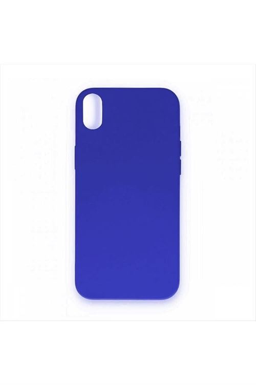 iPhone 7/8 Plus Kadife Kaplı Lüx Lansman Silikon Kılıf - Mavi