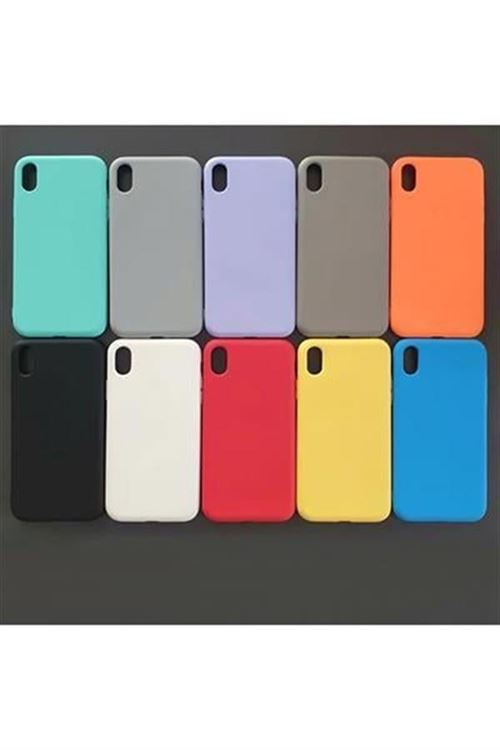 iPhone XR Kadife Kaplı Lüx Lansman Silikon Kılıf - Turuncu