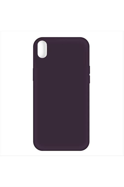 iPhone XR Kadife Kaplı Lüx Lansman Silikon Kılıf - Mor