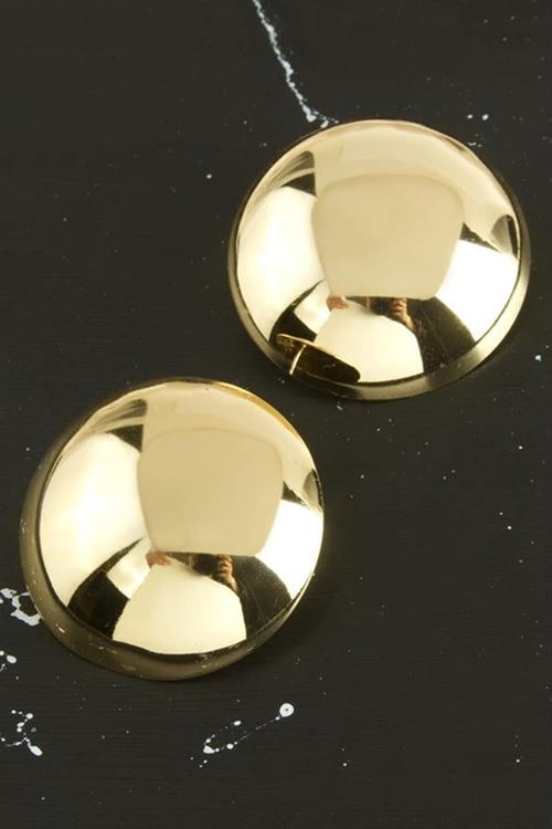 Yuvarlak Yeni Sezon Metal Küpe - Gümüş Rengi