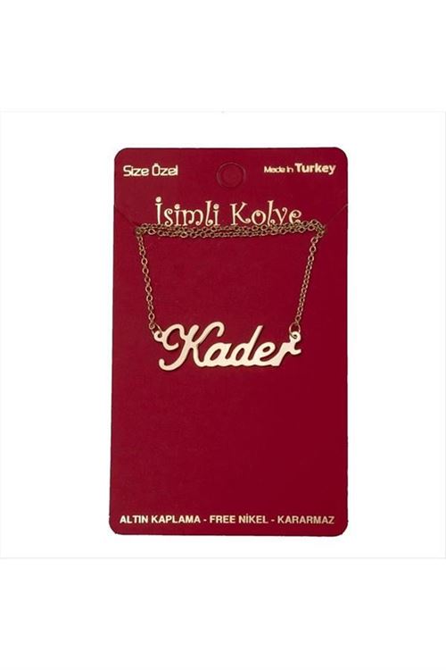 Kader isimli kolye - Sarı