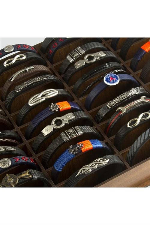 Standlı Kaliteli Suni Deri Toptan Bileklik 40 Adet