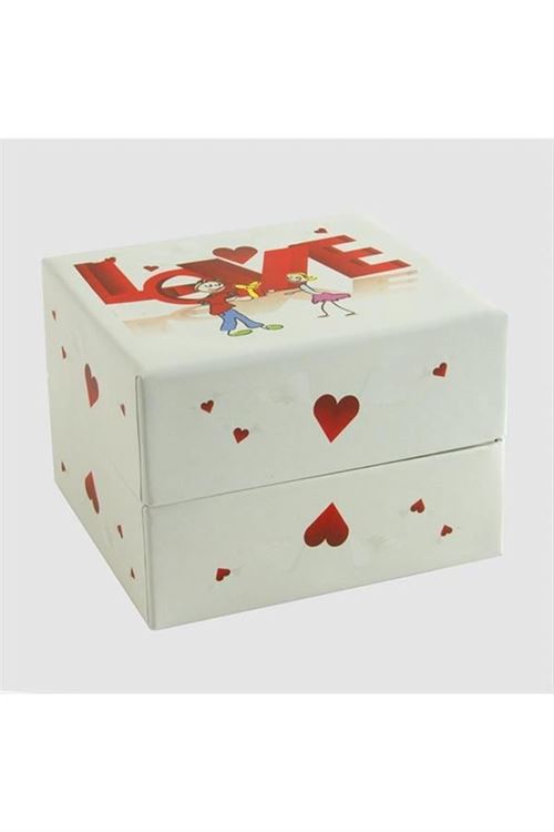 Love Yazılı Saat Kutusu - Beyaz