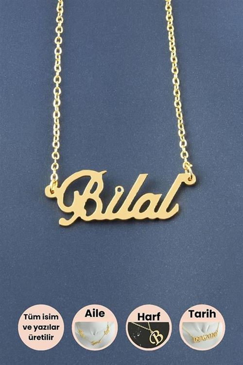 Bilal İsimli Kolye - Sarı