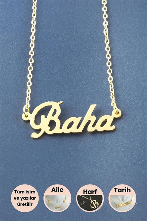 Baha İsimli Kolye - Sarı