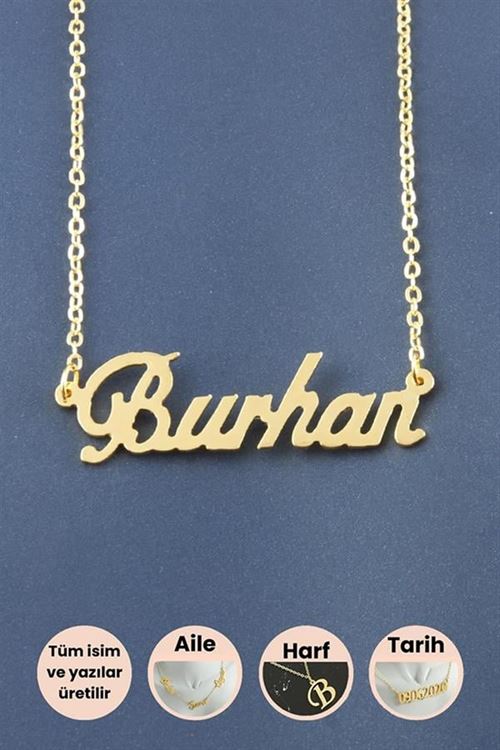 Burhan İsimli Kolye - Sarı