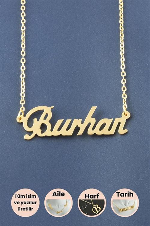 Burhan İsimli Kolye - Sarı