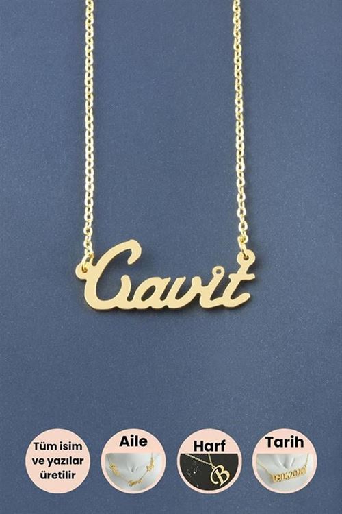 Cavit İsimli Kolye - Sarı