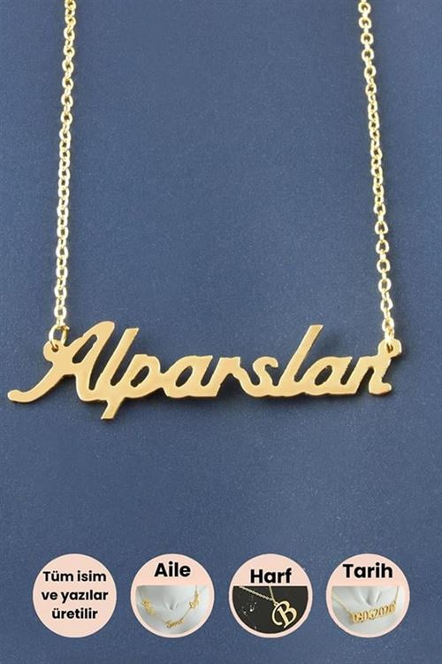 Alparslan İsimli Kolye - Sarı