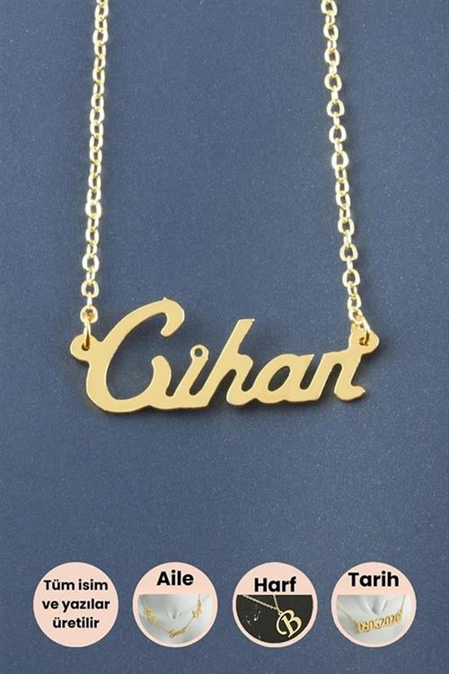 Cihan İsimli Kolye - Sarı