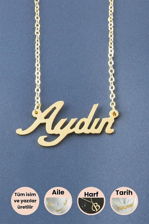 Aydın İsimli Kolye - Sarı